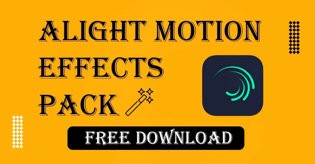 Alight motion effects with ellow back ground